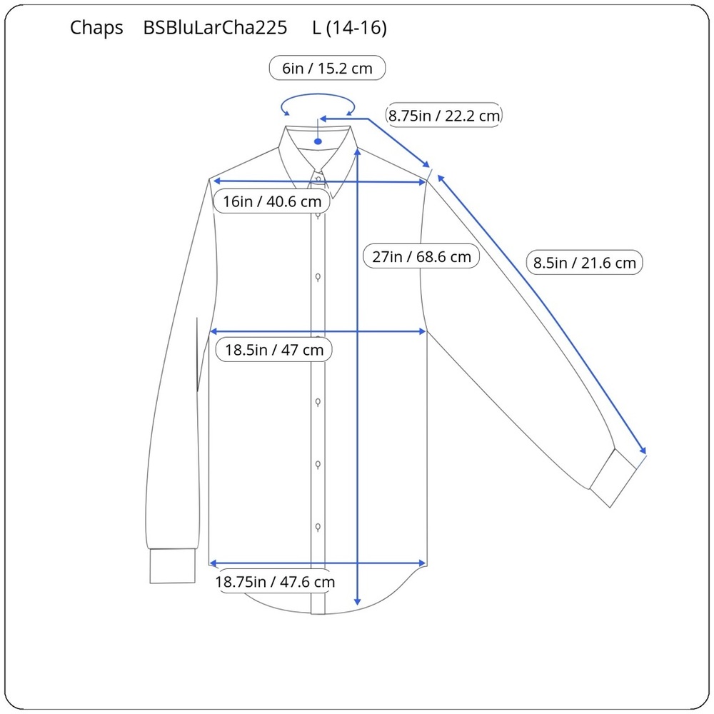 Chaps Boys Button Down Dress Shirt - Picture 6 of 6